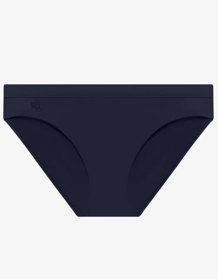 Lauren Ralph Lauren Beach Club Solids Band Hipster Bikini Pant - Dark Navy Clearance