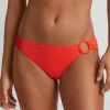 Lauren Ralph Lauren Beach Club Solids Macrame Ring Bikini Pant - Persimmon Online