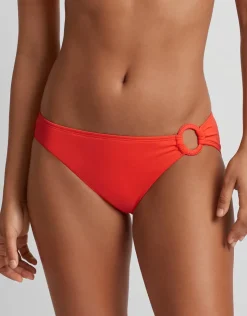 Lauren Ralph Lauren Beach Club Solids Macrame Ring Bikini Pant - Persimmon Online