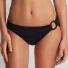 Lauren Ralph Lauren Beach Club Solids Macrame Ring Bikini Pant - Black Outlet