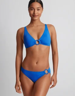 Lauren Ralph Lauren Beach Club Solids Macrame Ring Bikini Pant - Electric Blue Outlet