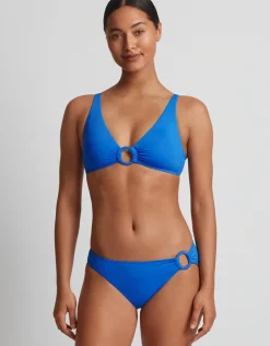 Lauren Ralph Lauren Beach Club Solids Macrame Ring Bikini Pant - Electric Blue Outlet