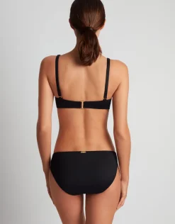 Lauren Ralph Lauren Beach Club Solids Macrame Ring OTS Bikini Top - Black Discount