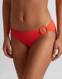 Lauren Ralph Lauren Beach Club Solids Macrame Ring Bikini Pant - Persimmon Online