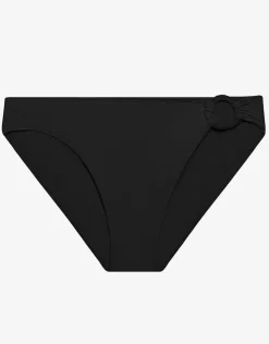 Lauren Ralph Lauren Beach Club Solids Macrame Ring Bikini Pant - Black Outlet