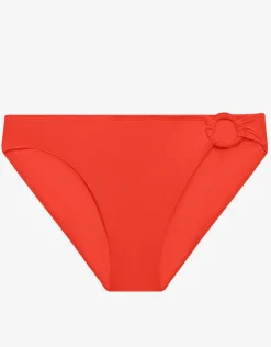 Lauren Ralph Lauren Beach Club Solids Macrame Ring Bikini Pant - Persimmon Online