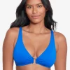 Lauren Ralph Lauren Beach Club Solids Ring OTS Bikini Top - Royal Blue Outlet
