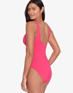 Lauren Ralph Lauren Beach Club Solids Ring OTS Swimsuit - Passionfruit Online