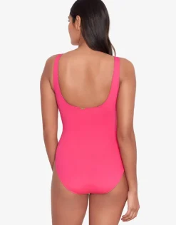 Lauren Ralph Lauren Beach Club Solids Ring OTS Swimsuit - Passionfruit Online