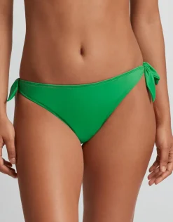 Lauren Ralph Lauren Beach Club Solids Side Tie Scoop Hipster Bikini Pant - Palm Green Outlet
