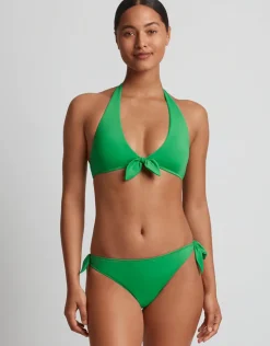 Lauren Ralph Lauren Beach Club Solids Side Tie Scoop Hipster Bikini Pant - Palm Green Outlet
