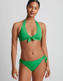Lauren Ralph Lauren Beach Club Solids Tie Front Halter Bikini Top - Palm Green Online