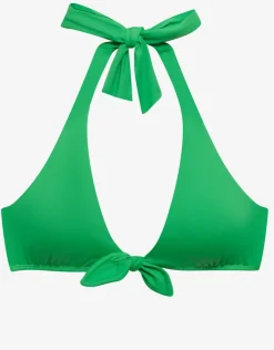 Lauren Ralph Lauren Beach Club Solids Tie Front Halter Bikini Top - Palm Green Online