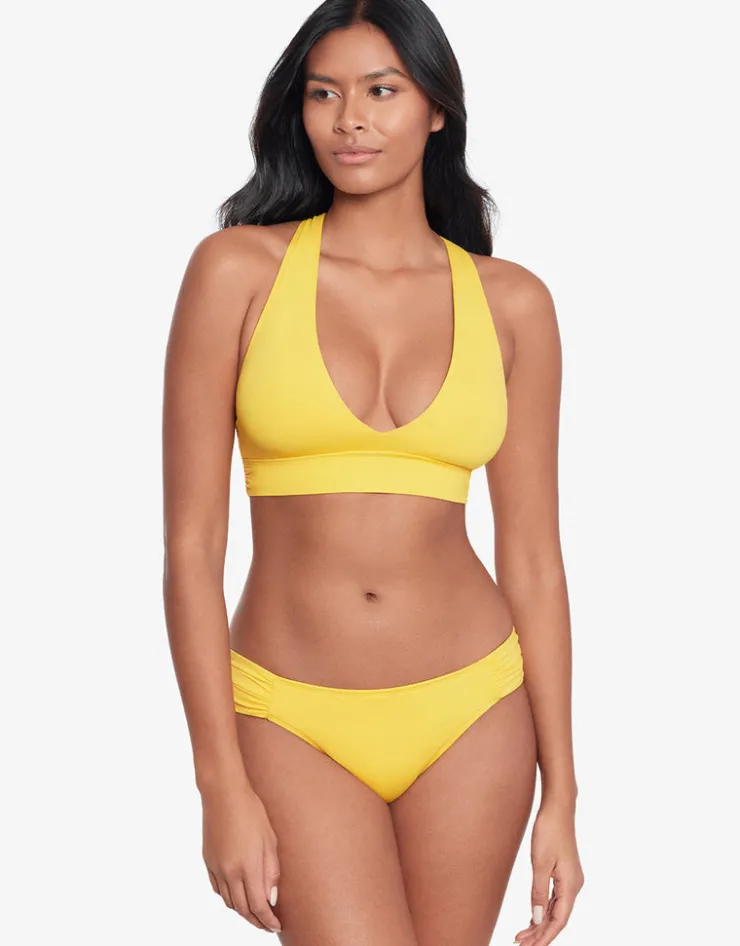 Lauren Ralph Lauren Beach Club Solids Twist X Back Bikini Top - Yellow Best