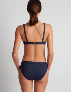 Lauren Ralph Lauren Beach Club Solids V Wire OTS Bikini Top - Dark Navy Clearance