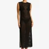 Seafolly Beach Edit Maxi Knit Dress - Black Clearance