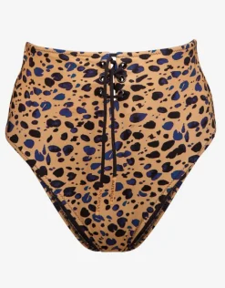 Watercult Beach Pebbles High Waist Bikini Pant - Black Sandstone Hot