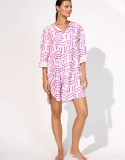 Maryan Mehlhorn Beach Shirt - White Violet New