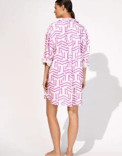 Maryan Mehlhorn Beach Shirt - White Violet New