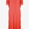 Watercult Beachwear Off the Shoulder Dress - Fiery Coral New