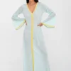 Pitusa Bell Sleeve Kaftan - Aqua Discount
