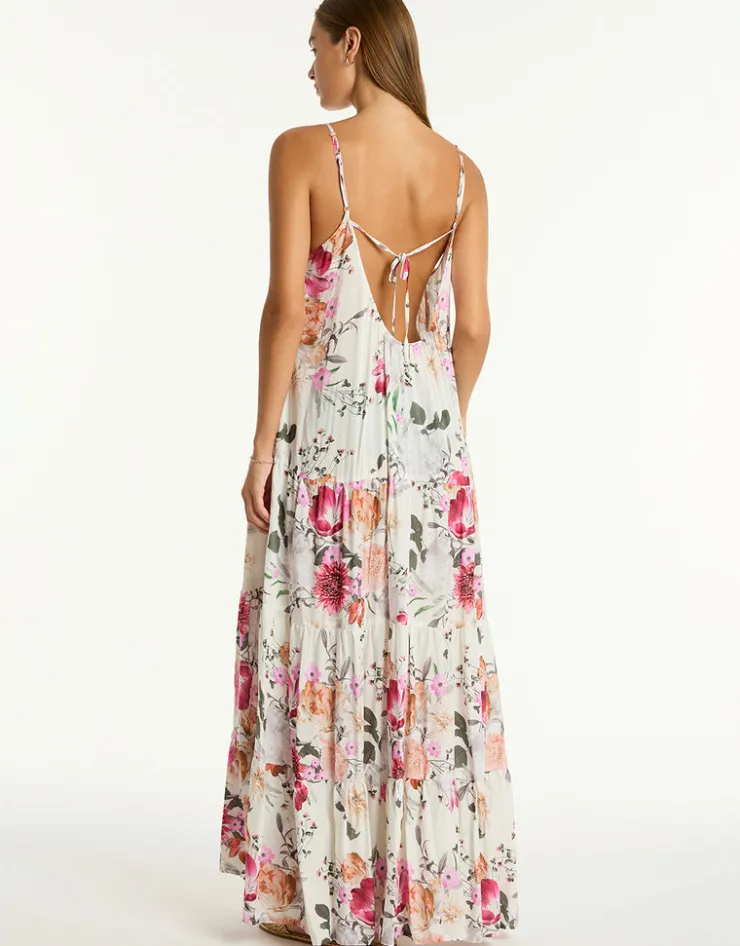 Sea Level Belle Tiered Maxi Sundress - Coconut Outlet