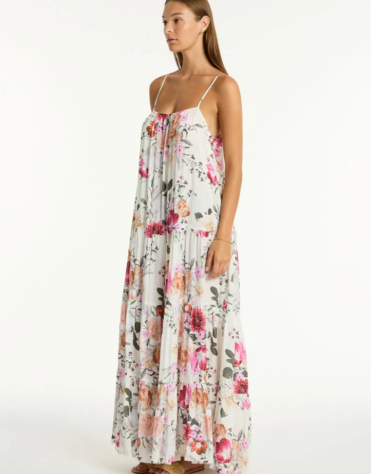 Sea Level Belle Tiered Maxi Sundress - Coconut Outlet