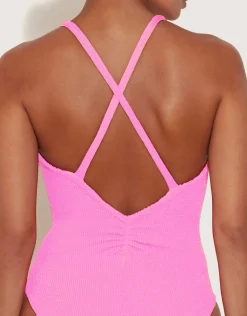 Hunza G Bette Swimsuit - Bubblegum Pink New