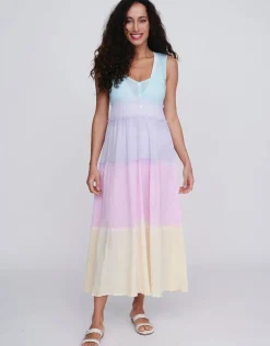 Pia Rossini Biarritz Maxi Dress - Pastels Hot