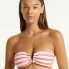 Sea Level Biarritz V Bar Bandeau Bikini Top - Flame Discount