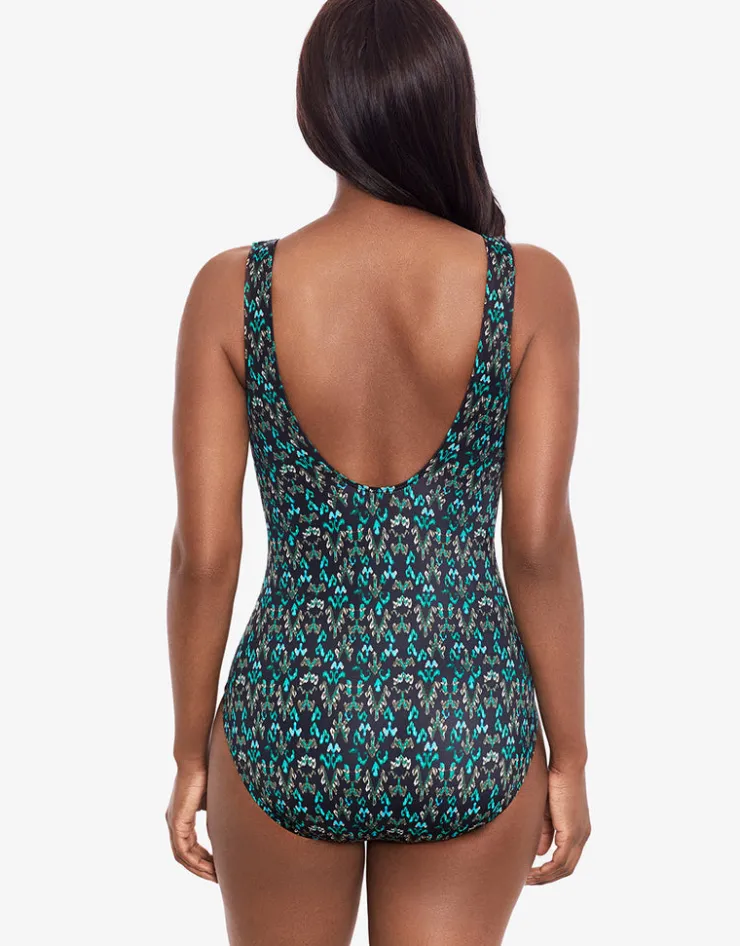 Miraclesuit Bijoux Criss-Cross Escape Swimsuit - Green Sale