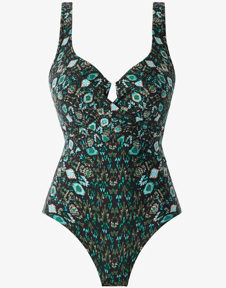 Miraclesuit Bijoux Criss-Cross Escape Swimsuit - Green Sale