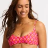 Seafolly Birds of Paradise Bralette Bikini Top - Chilli Red Fashion