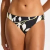Seafolly Birds of Paradise Reversible Hipster Bikini Pant - Black Best