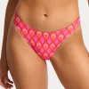 Seafolly Birds of Paradise Reversible High Cut Bikini Pant - Chilli Red Hot