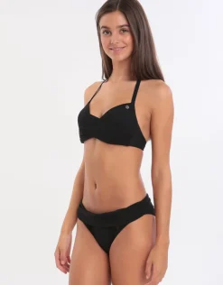 Banana Moon Black Eyro Twist Halter Bikini Top - Black Best
