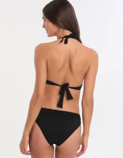 Banana Moon Black Eyro Twist Halter Bikini Top - Black Best