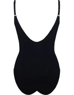 Maryan Mehlhorn Blackout Hand Embroidered Swimsuit - Black New