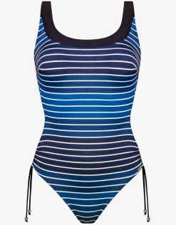 Charmline Blue Illusion Inclusive Fit Swimsuit - Blue and White Fashion