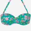 Tessy Blume Bandeau Bikini Top - Mint Floral Hot