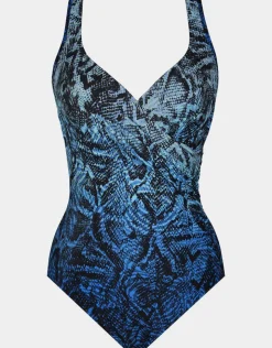 Miraclesuit Boa Blues Its a Wrap Swimsuit - Blue Sale