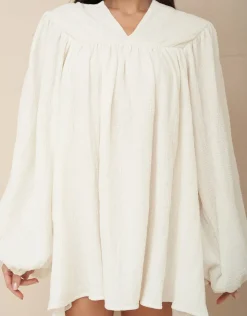 Pitusa Boho Sleeve Mini Dress - White New