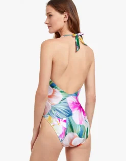 Gottex Bora Bora Plunge Swimsuit - White Clearance