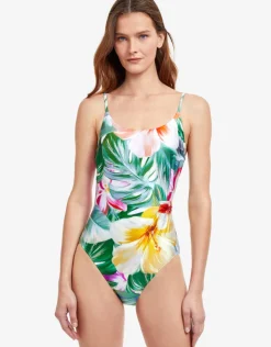 Gottex Bora Bora Round Neck Swimsuit - White Hot