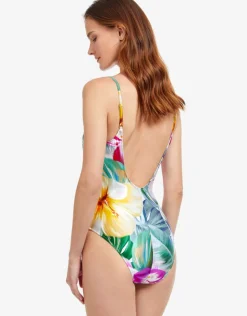 Gottex Bora Bora Round Neck Swimsuit - White Hot