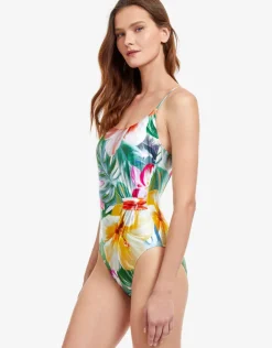 Gottex Bora Bora Round Neck Swimsuit - White Hot