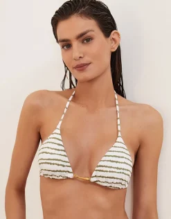 ViX Paula Hermanny Borea Mandy Tri Bikini Top - Stripe Fashion