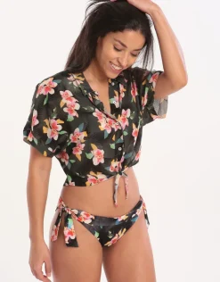 Banana Moon Botalica Kaimi Cropped Shirt - Black Fashion