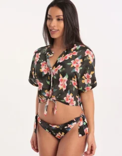Banana Moon Botalica Kaimi Cropped Shirt - Black Fashion