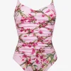 Maryan Mehlhorn Botanique Ruched Underwired Swimsuit - Tangy Pink Hot